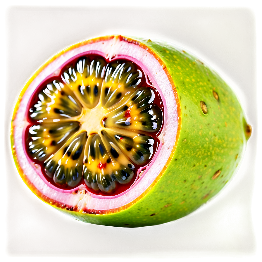 Ripe Passion Fruit Slice Png 90 PNG image