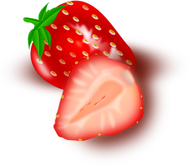 Ripe Strawberry Illustration PNG image