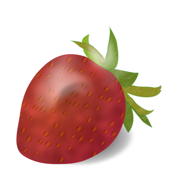 Ripe Strawberry Illustration PNG image