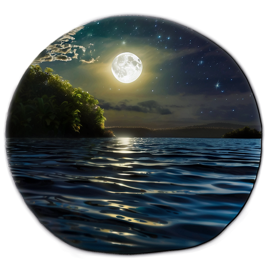 Ripple Under Moonlight Png 82 PNG image