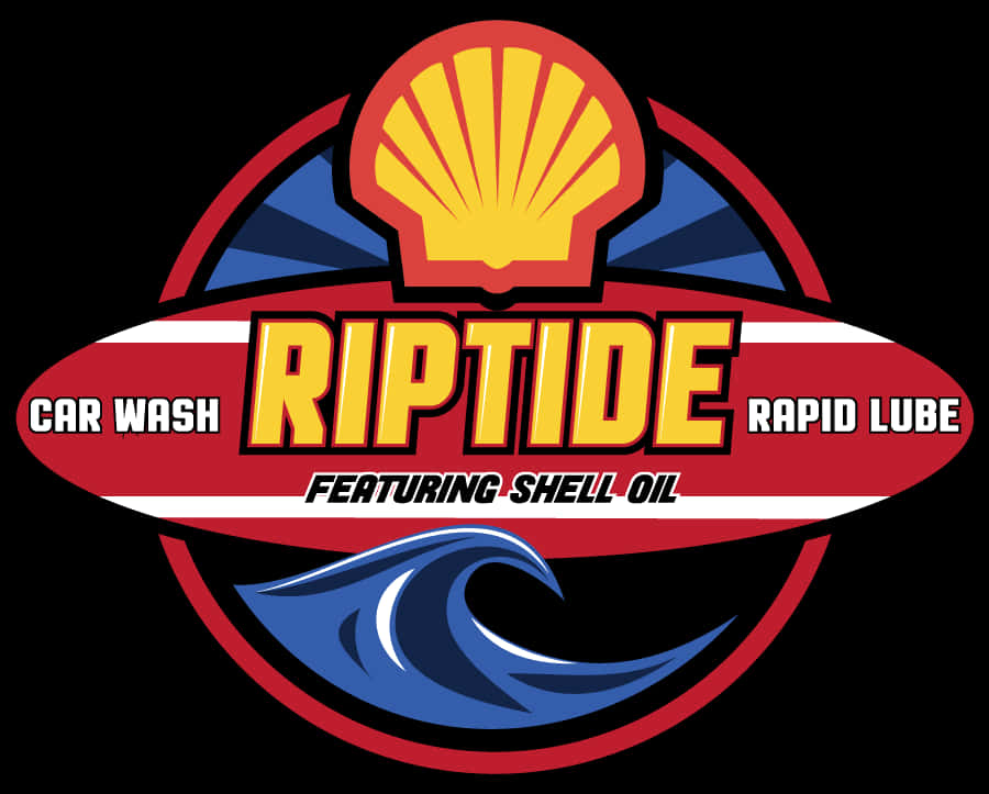 Riptide Car Wash Featuring Shell Oil Logo PNG image
