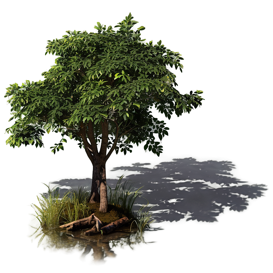 Riverside Tree Shadow Png Pqt PNG image