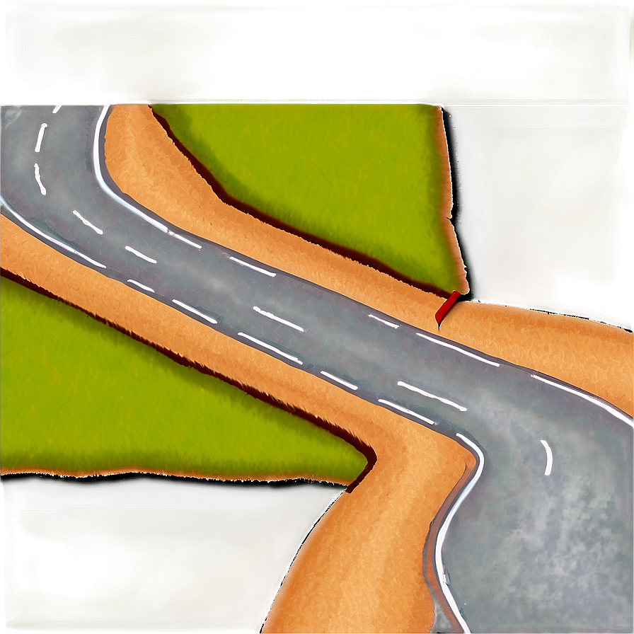 Road Map Drawing Png 06262024 PNG image