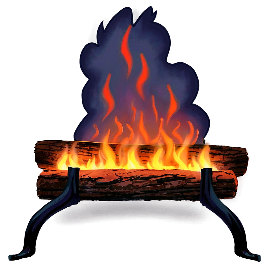 Roaring Fireplace Png B PNG image