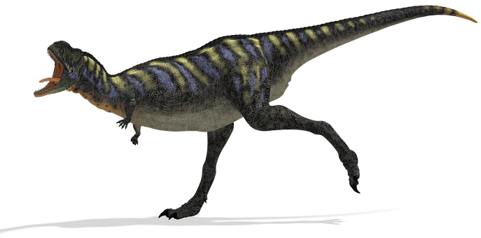 Roaring Theropod Dinosaur Illustration PNG image