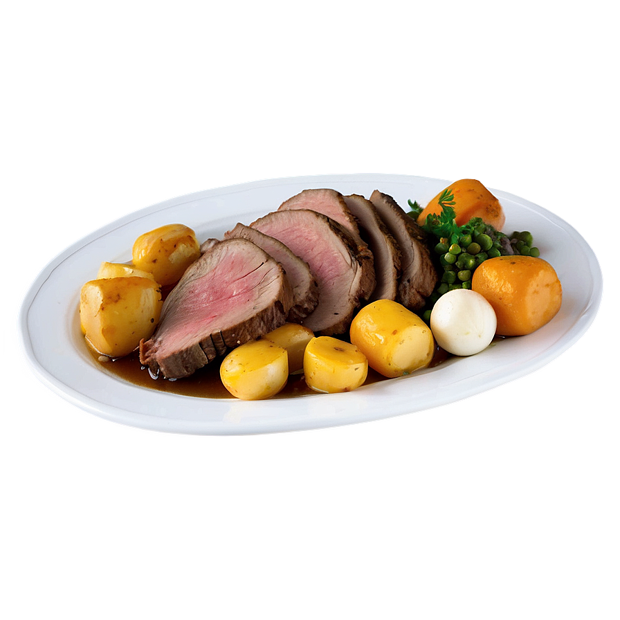 Roast Beef Dinner Png 06262024 PNG image