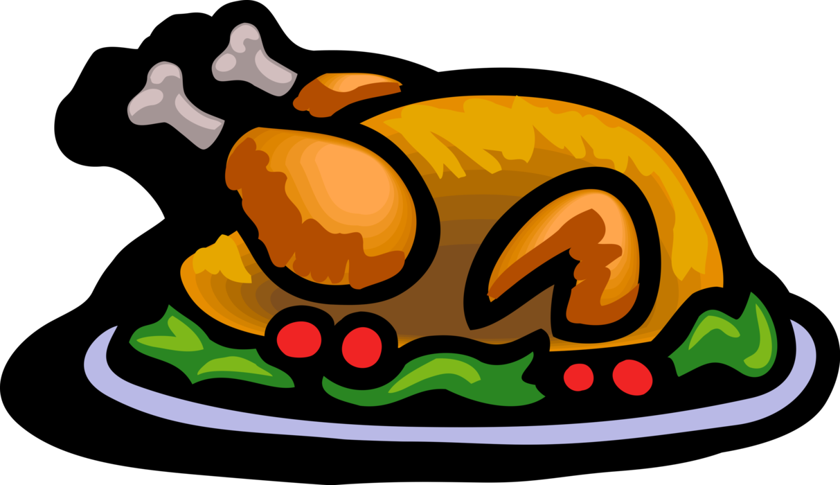 Roast Chicken Dinner Clipart PNG image