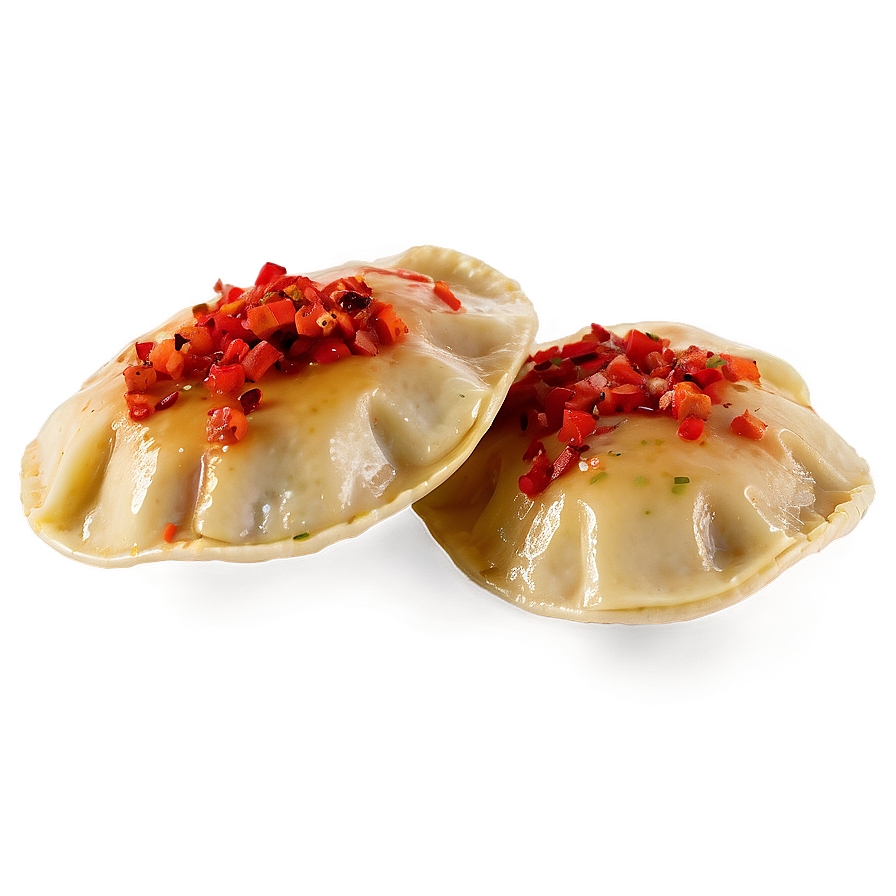 Roasted Red Pepper And Feta Pierogi Png 06252024 PNG image