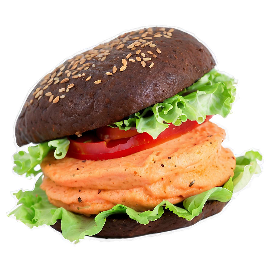 Roasted Red Pepper Hummus Burger Png 21 PNG image