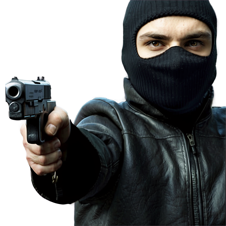 Robber With Gun Png 06212024 PNG image