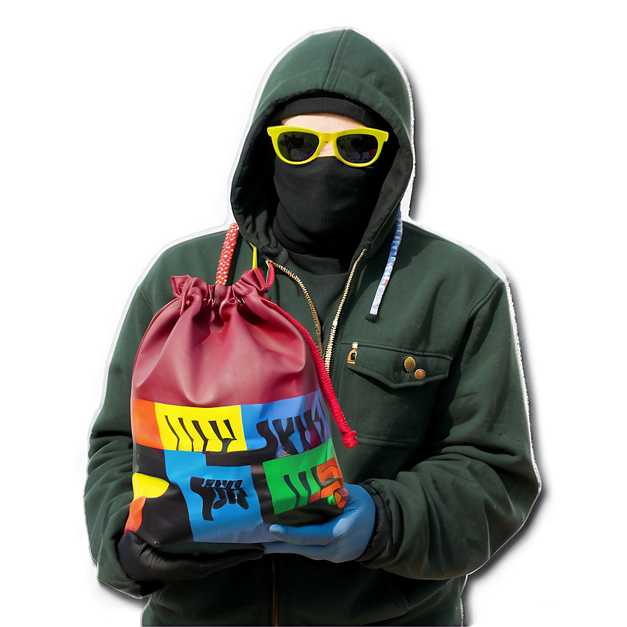 Robber With Swag Bag Png Twc25 PNG image