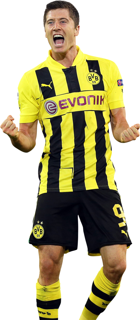 Robert Lewandowski Celebration Borussia Dortmund PNG image