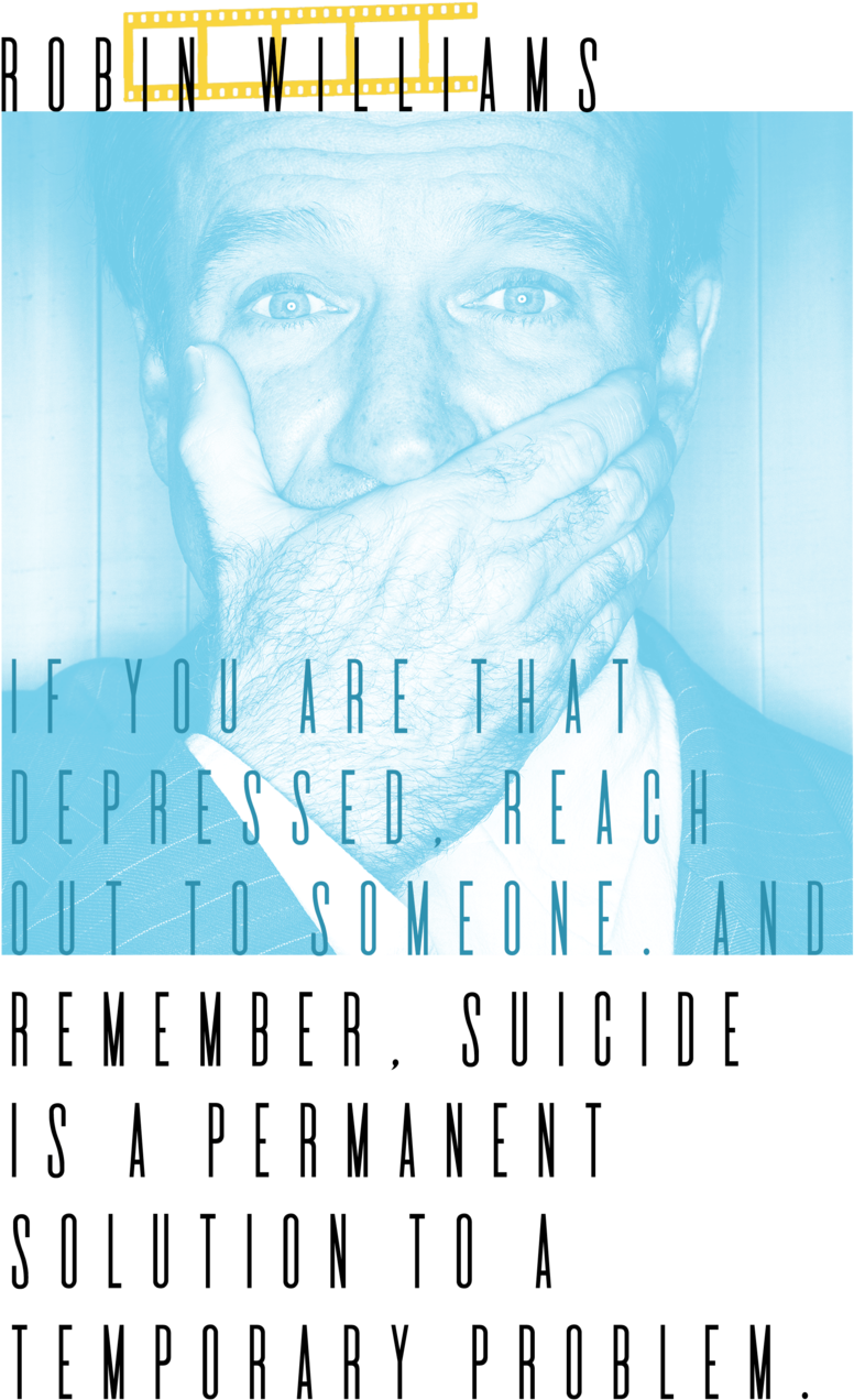 Robin Williams Mental Health Awareness PNG image