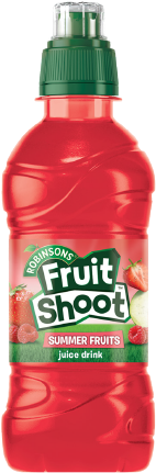 Robinsons Fruit Shoot Summer Fruits Juice Drink Bottle PNG image