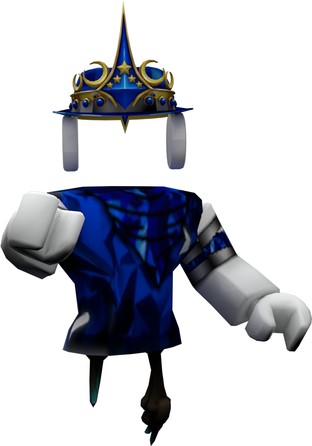 Roblox Avatarwith Crownand Cape PNG image