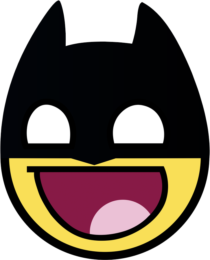 Roblox Batman Smiley Face Graphic PNG image