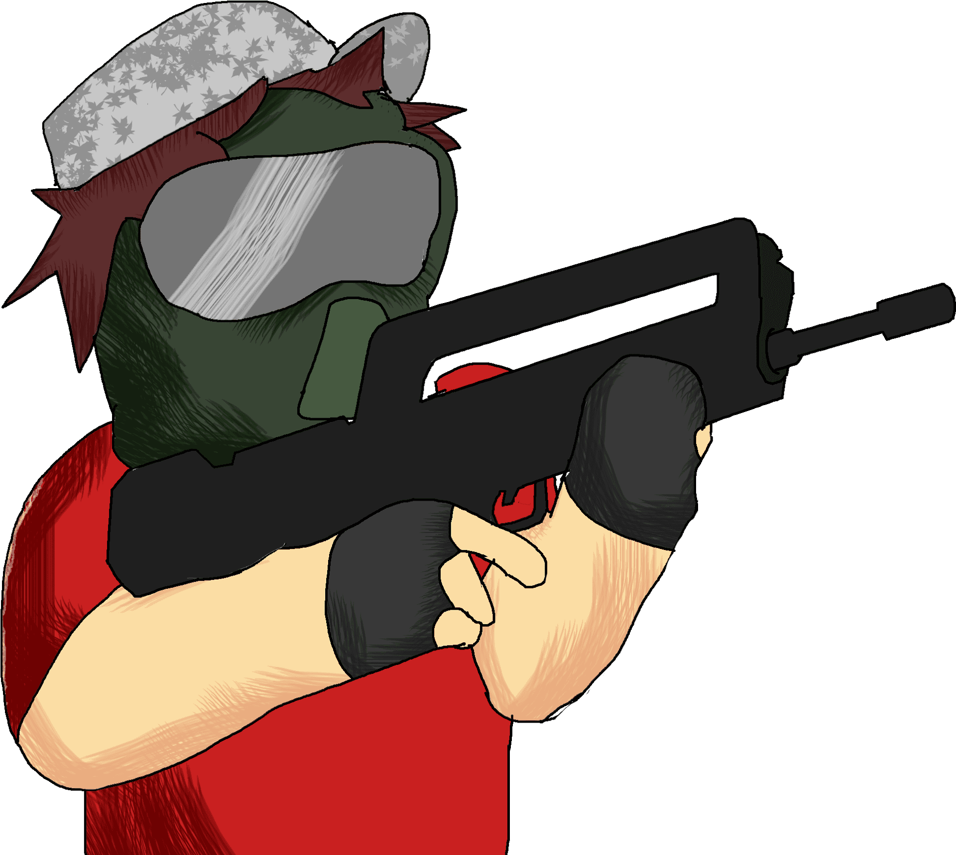 Roblox_ Character_ Aiming_ Rifle PNG image