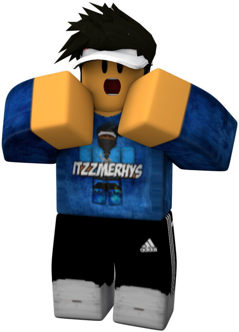 Roblox Characterin Blue Outfit PNG image