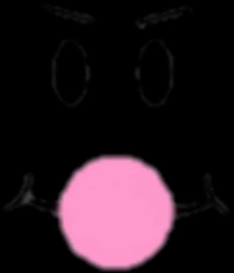 Roblox Face Blurry Pink Bubble Gum PNG image