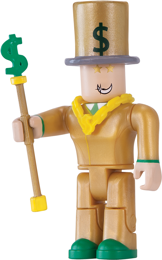 Roblox Golden Figurewith Money Top Hat PNG image