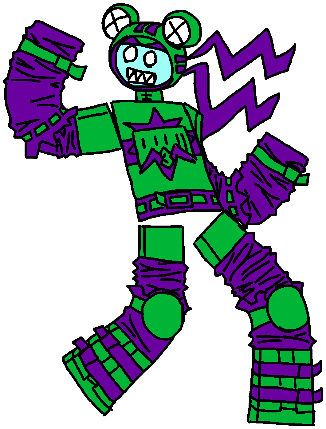 Roblox Green Zombie Drawing PNG image