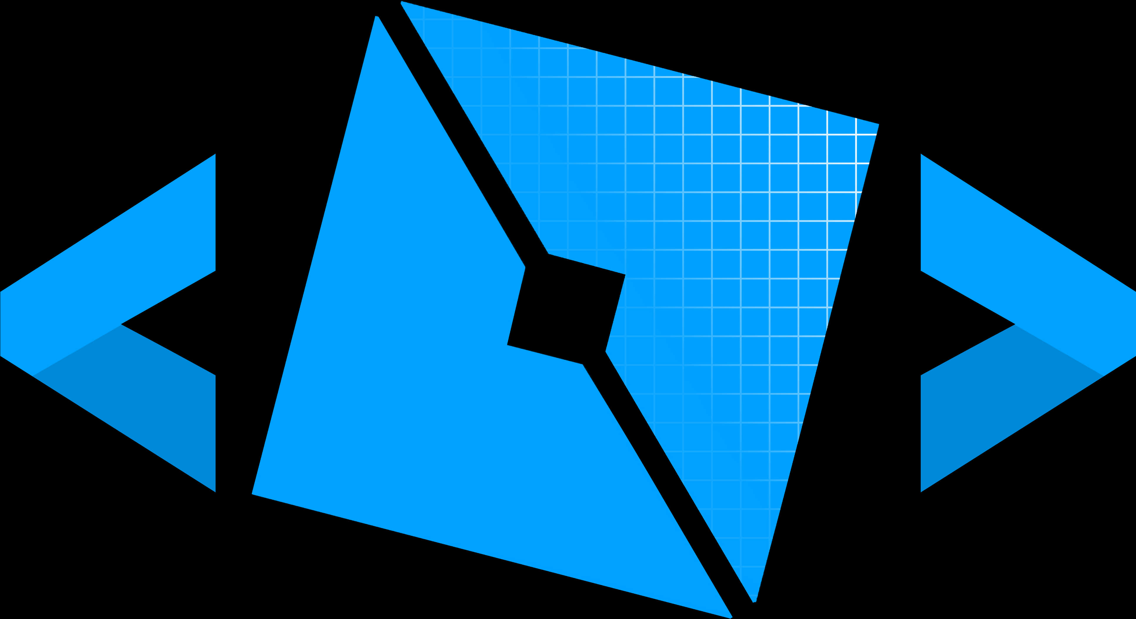 Roblox Logo Blue Grid Design PNG image