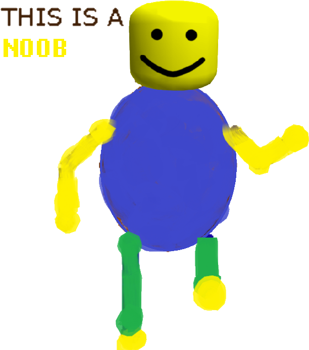 Roblox Noob Character Art PNG image