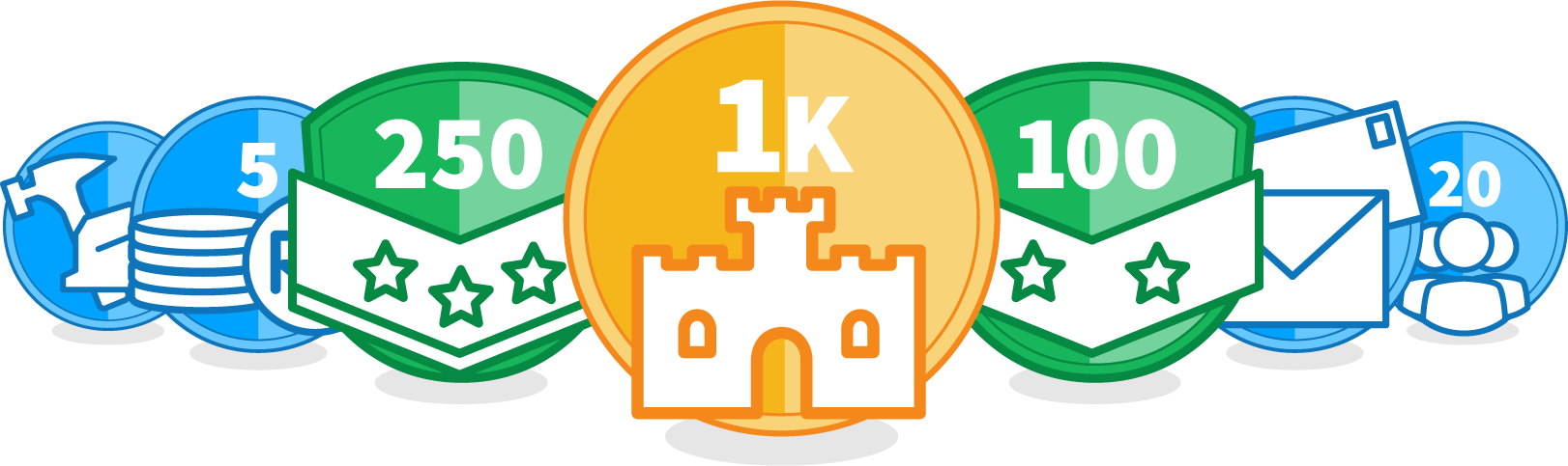 Roblox Rewardsand Achievements Badges PNG image