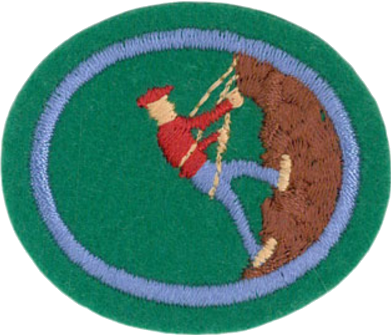 Rock Climbing Embroidered Badge PNG image