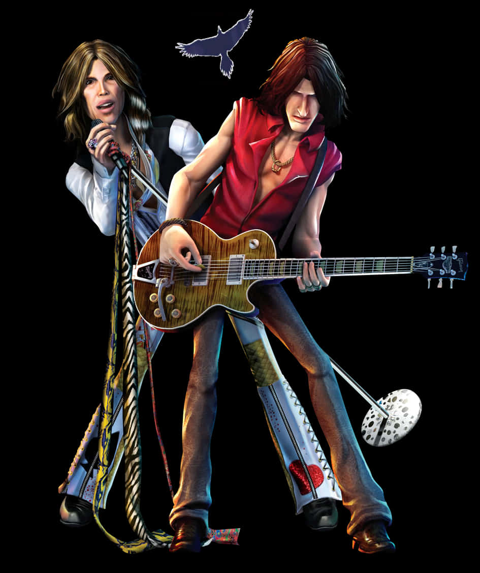 Rock Duo Performance Art PNG image