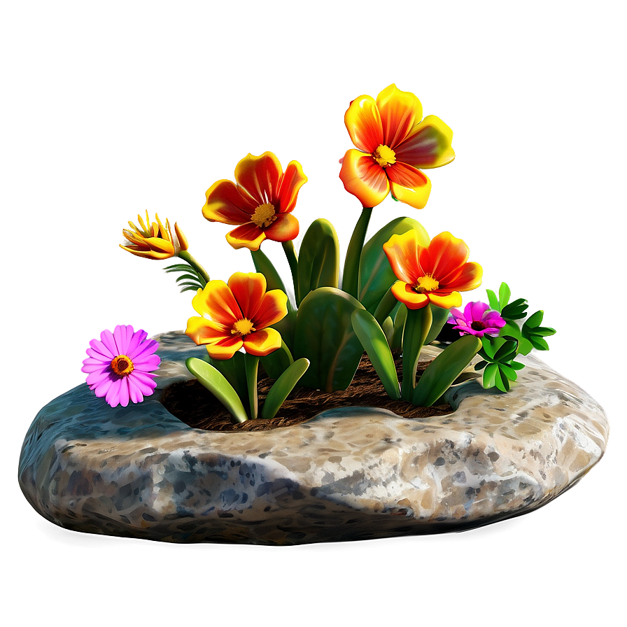 Rock Flower Bed Png Ifp65 PNG image