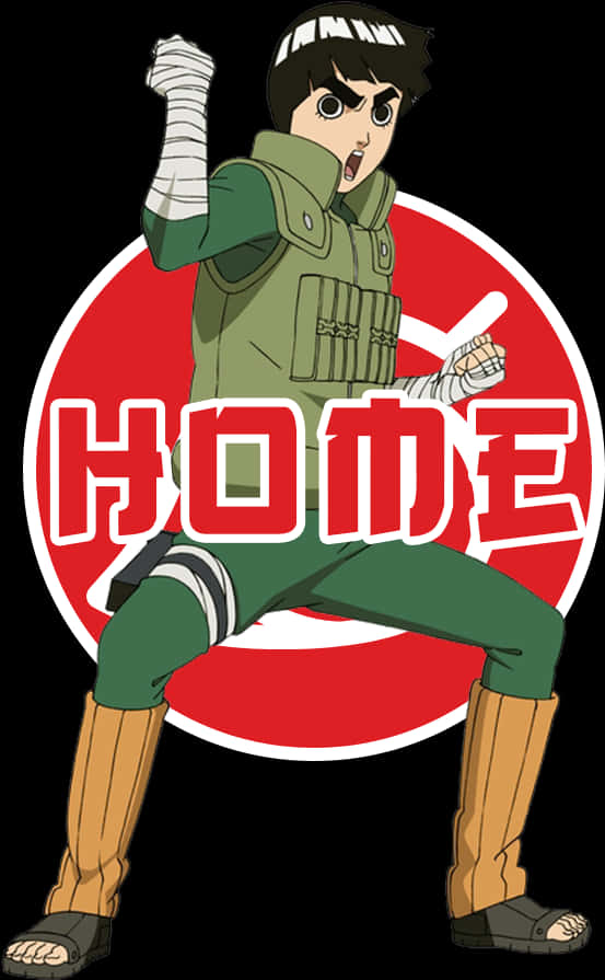 Rock Lee Readyfor Action PNG image