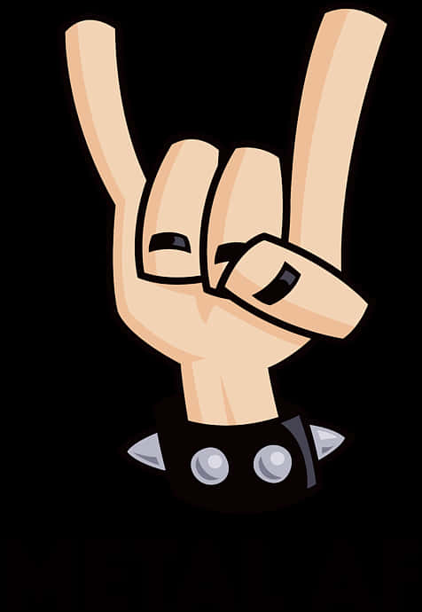 Rock On Hand Sign_ Vector Art PNG image