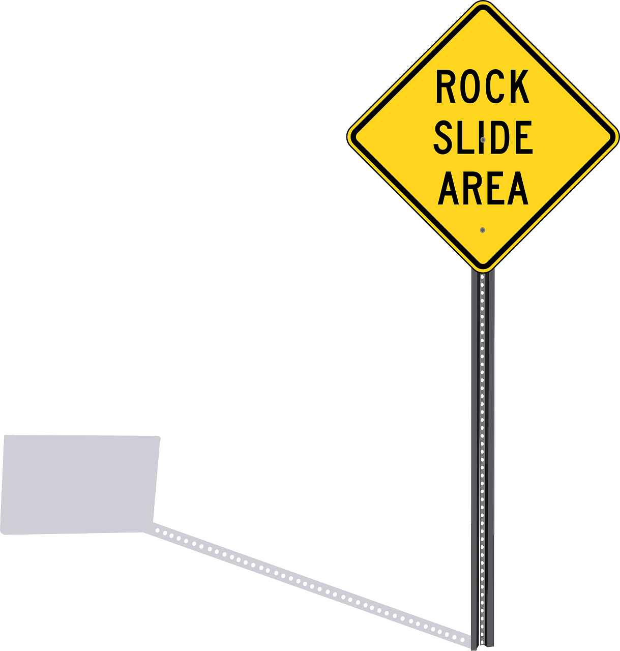 Rock Slide Area Sign PNG image