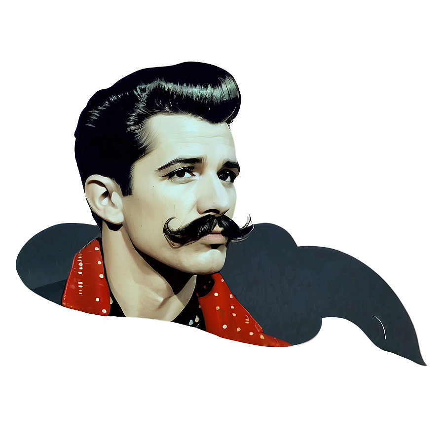 Rockabilly Musician Mustache Png Nww12 PNG image