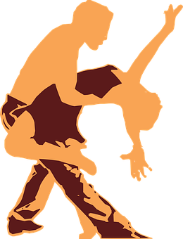 Rockand Roll Dance Silhouette PNG image