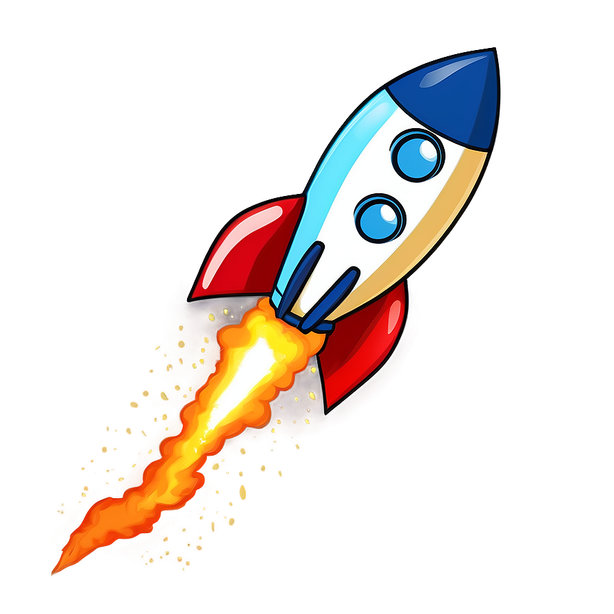 Rocket Blastoff Clipart Png 06272024 PNG image