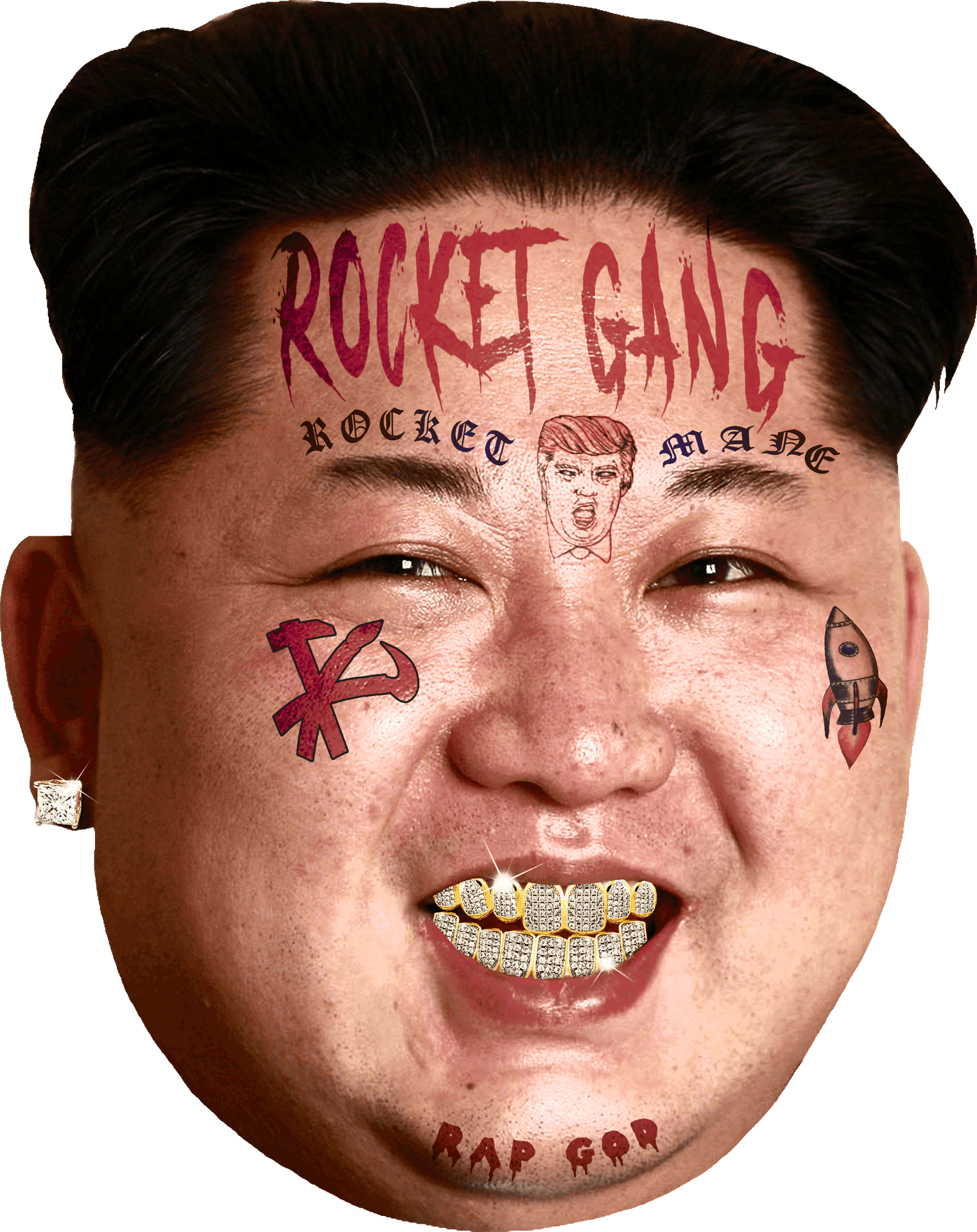 Rocket Gang Rap Style Parody PNG image