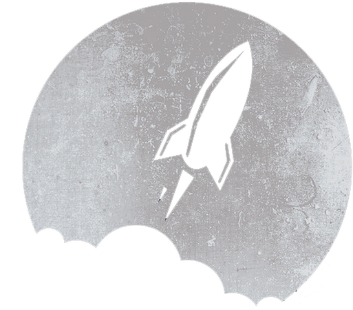 Rocket Launch Against Moon Graphic PNG image
