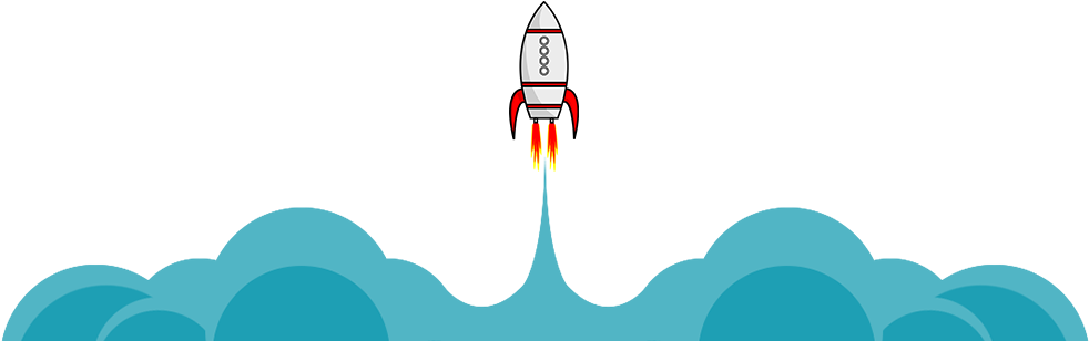 Rocket Launch Cartoon Illustration PNG image