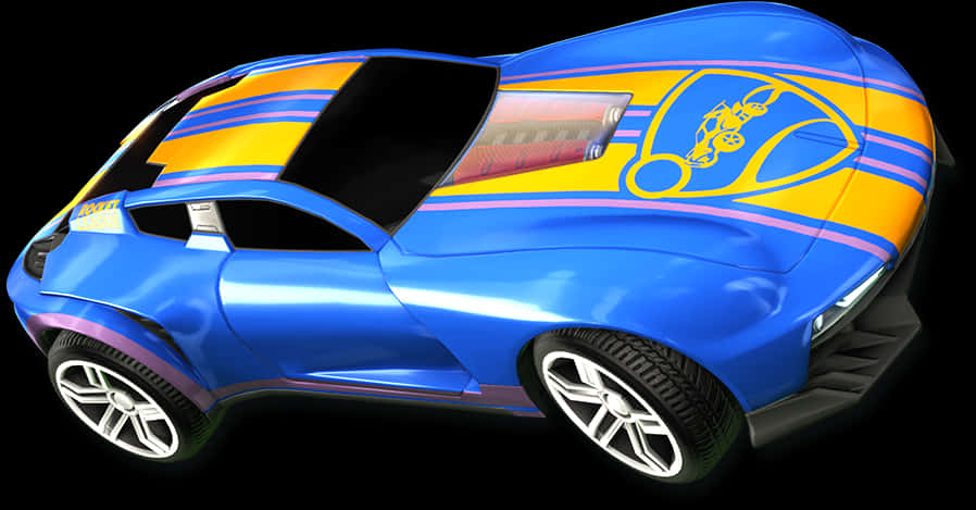 Rocket League Blue Car Design PNG image