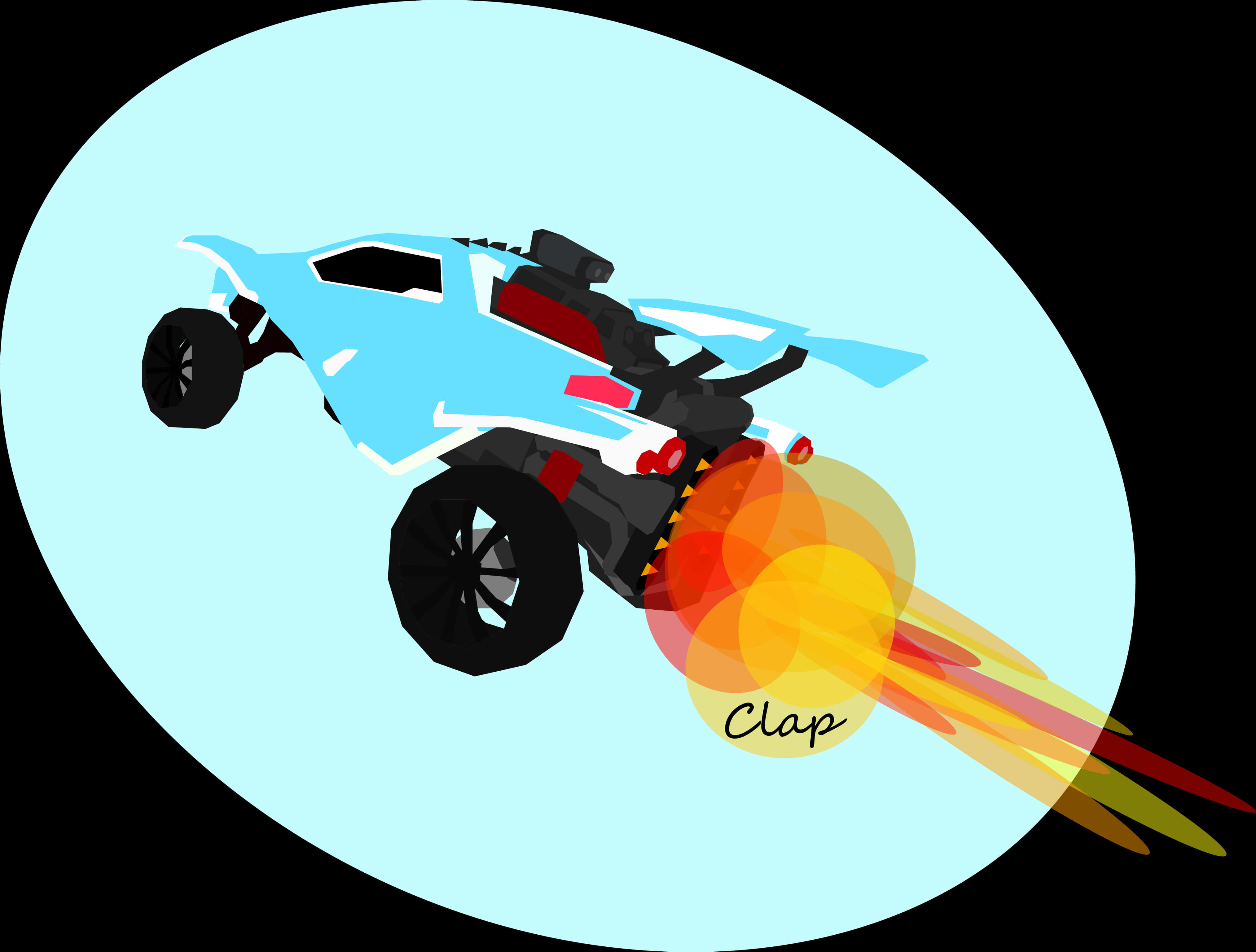 Rocket League Boosting Car Illustration PNG image