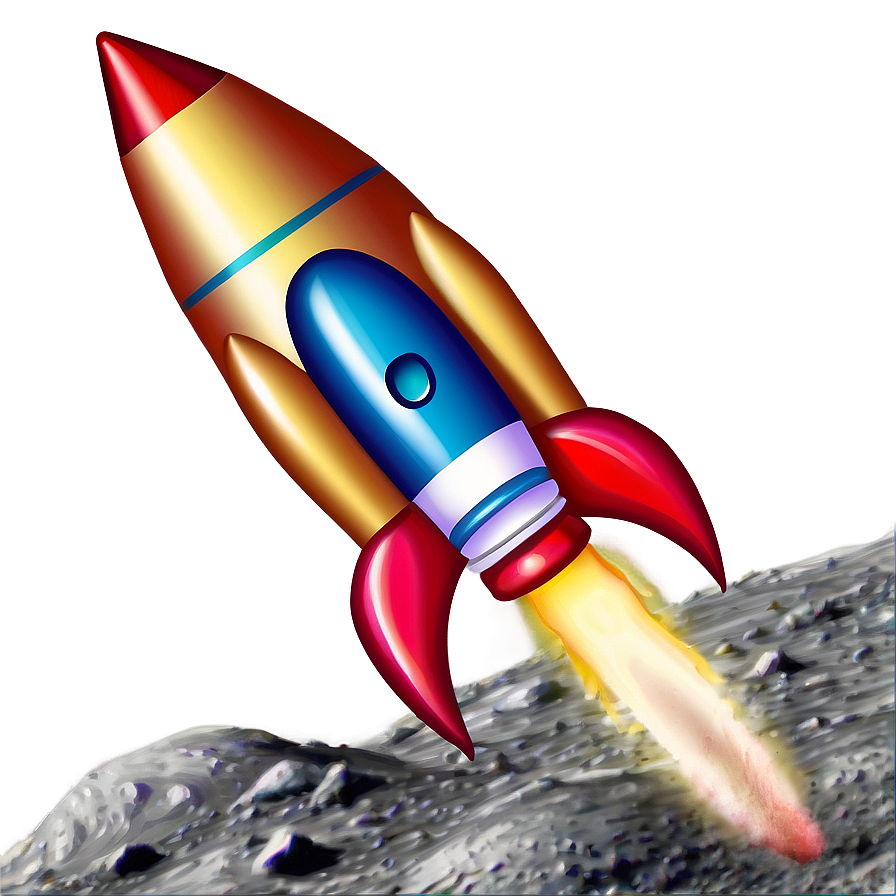 Rocketship On Moon Png Nhj PNG image