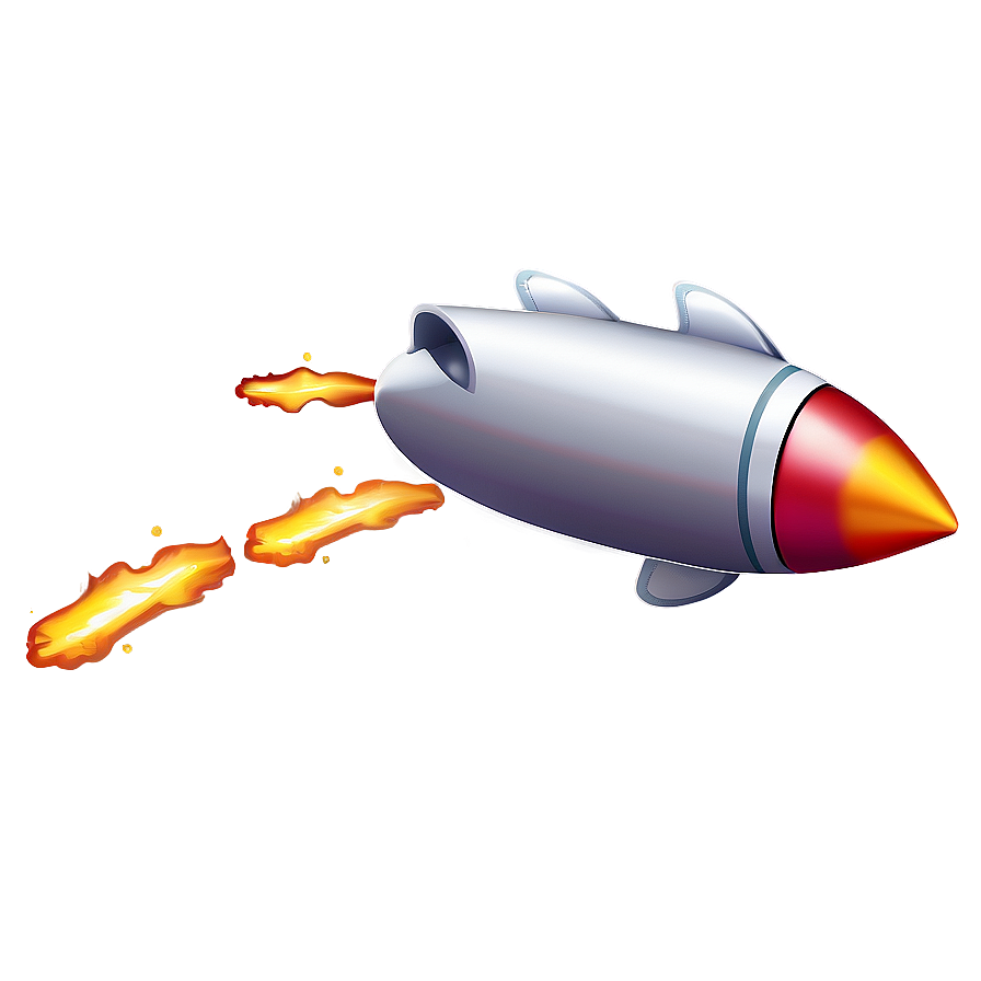 Rocketship With Flames Png 06132024 PNG image