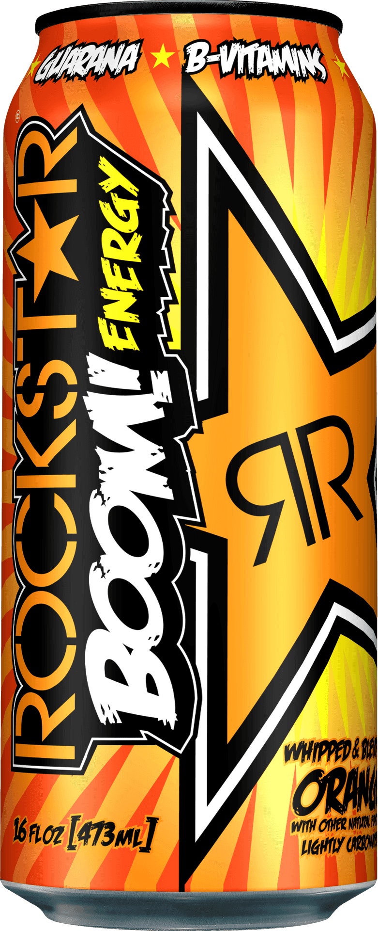 Rockstar Energy Drink Boom Whipped Orange Can PNG image