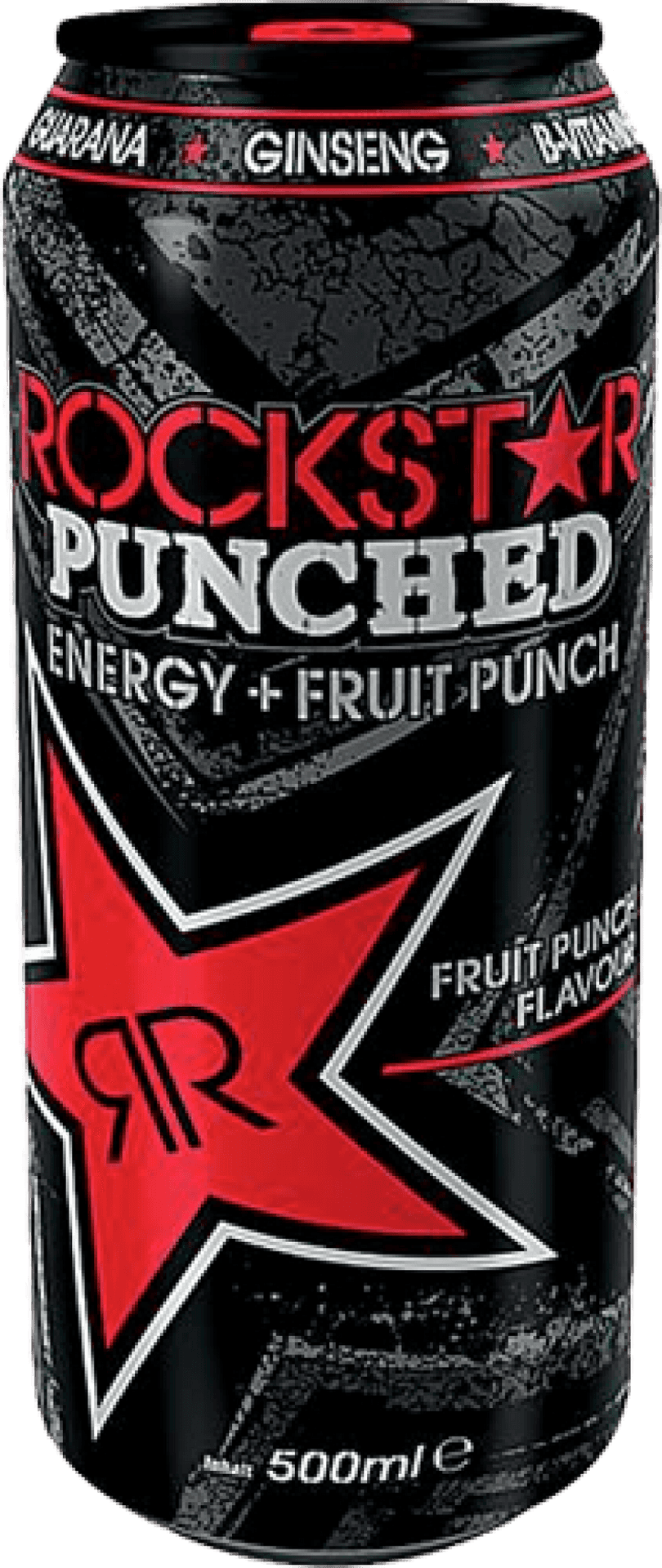 Rockstar Punched Energy Drink Can PNG image