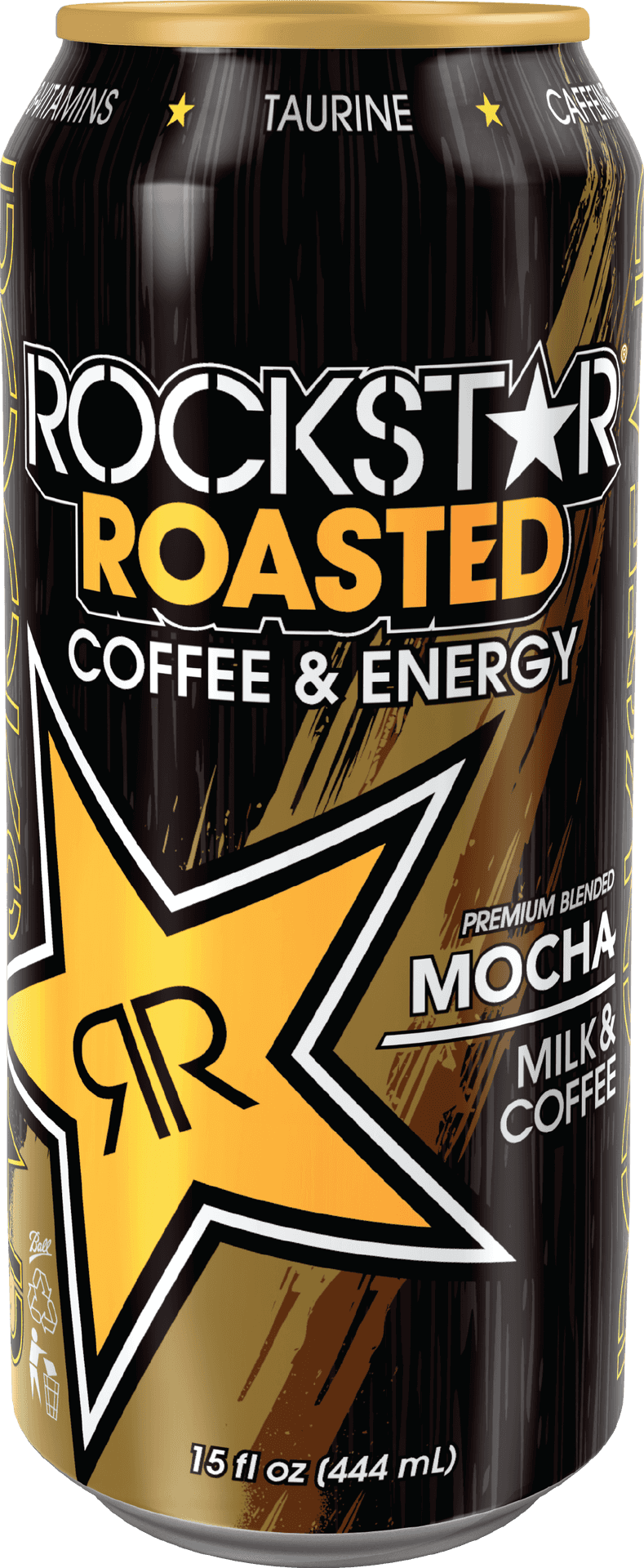 Rockstar Roasted Coffee Energy Drink Can PNG image