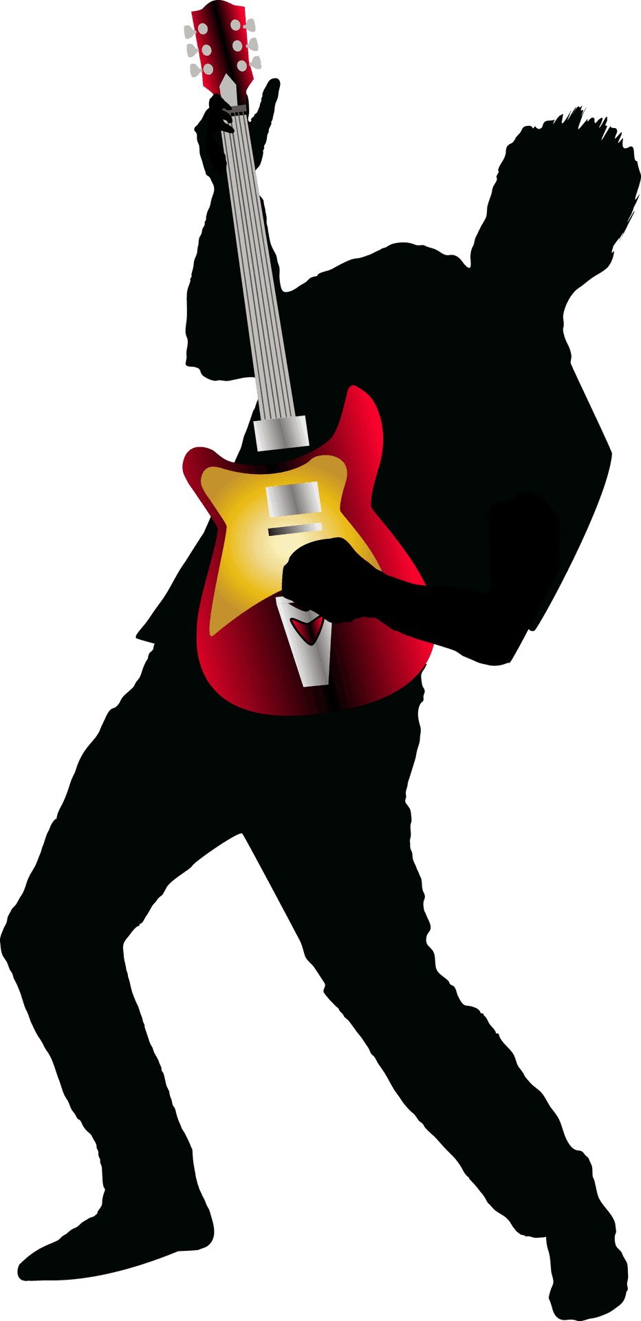 Rockstar Silhouette Guitarist.png PNG image