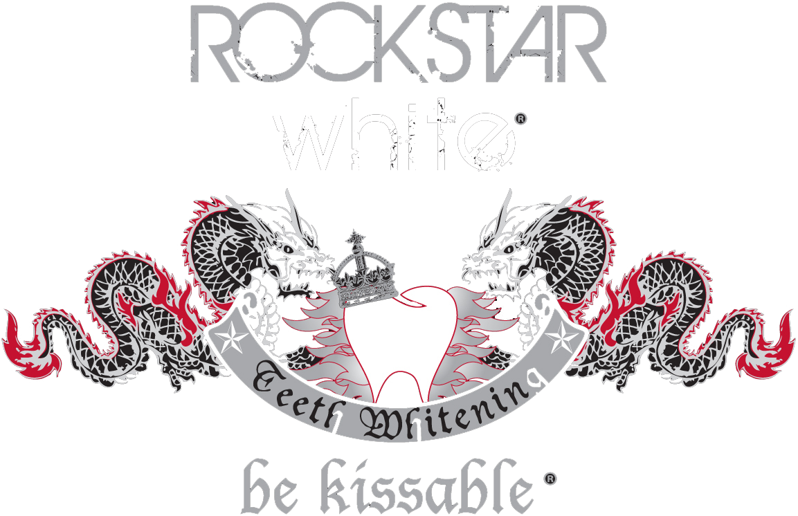 Rockstar White Teeth Whitening Logo PNG image