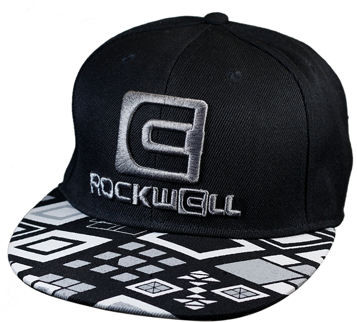 Rockwell Geometric Pattern Snapback Hat PNG image